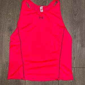 Under Armour Women's HeatGear Fitted Tank Top Pink Large